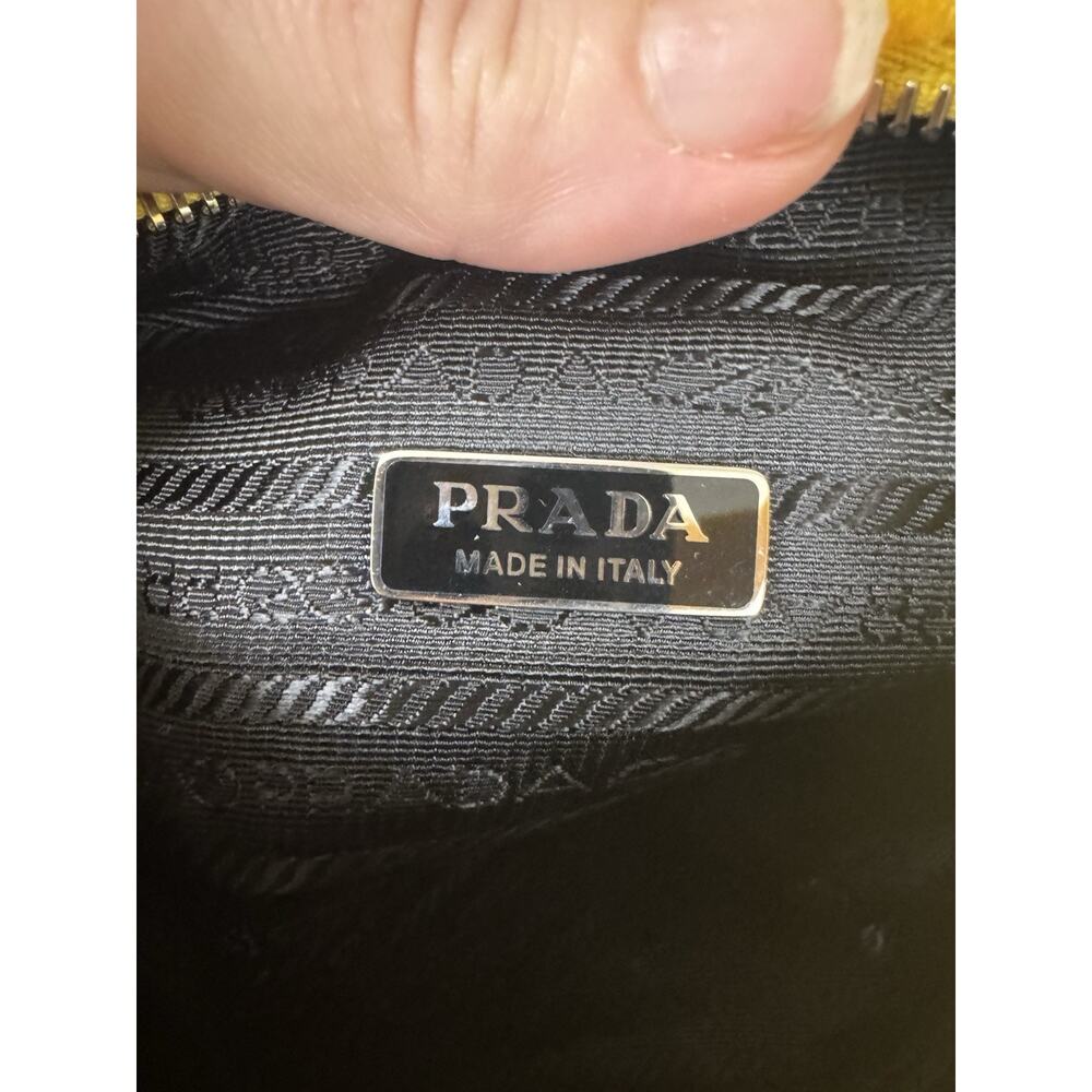 Prada Re-Edition 2000 Terry Cloth Shoulder Bag Yellow NWT - Picture 4 of 11